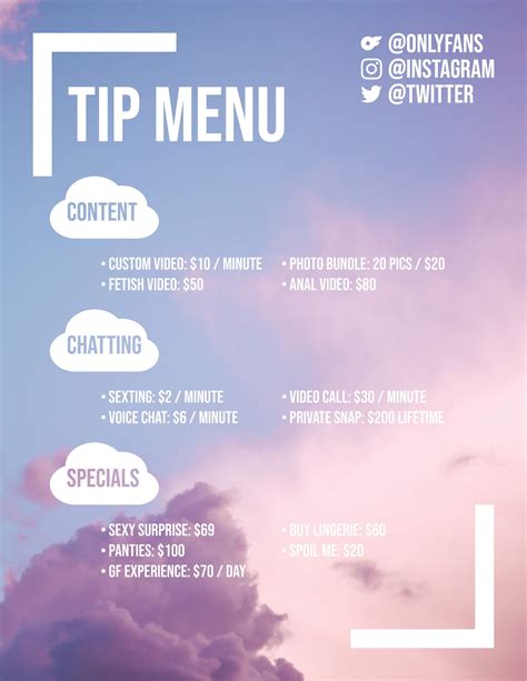 tip menu only fans|How to Create an OnlyFans Tip Menu (Free。